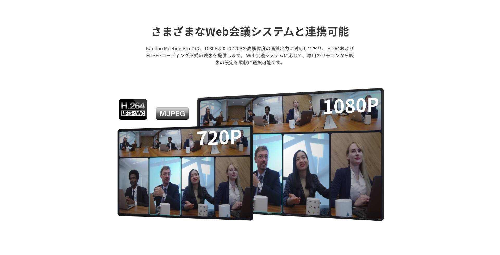 さまざまなWeb会議システムと連携可能